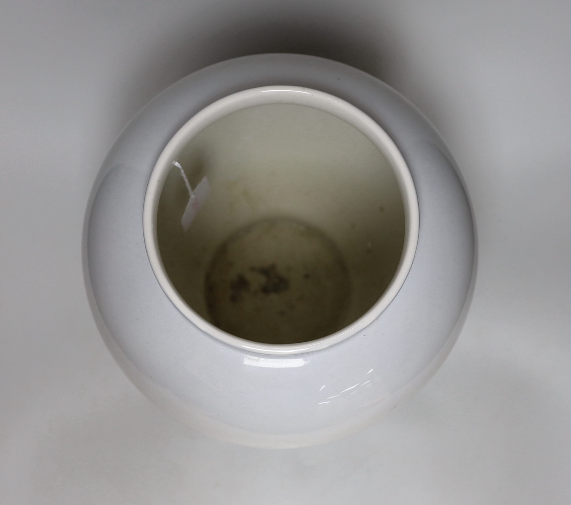 A large Bing & Grondahl vase decorated with ships in a port, numbered 271 to the base, 30cm high